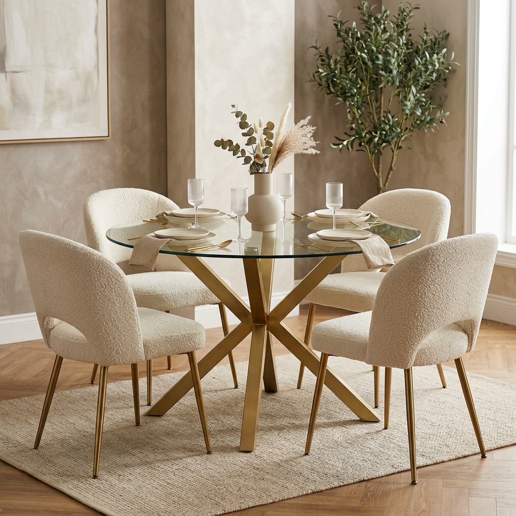 4-Seater Dining Set – Compact Elegance